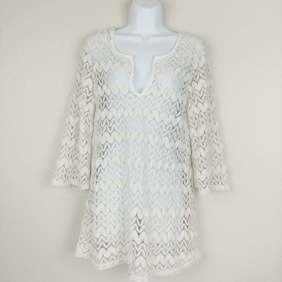 Jordan Taylor Lace Knit Swim Coverup/Tunic Size S - Picture 2 of 10